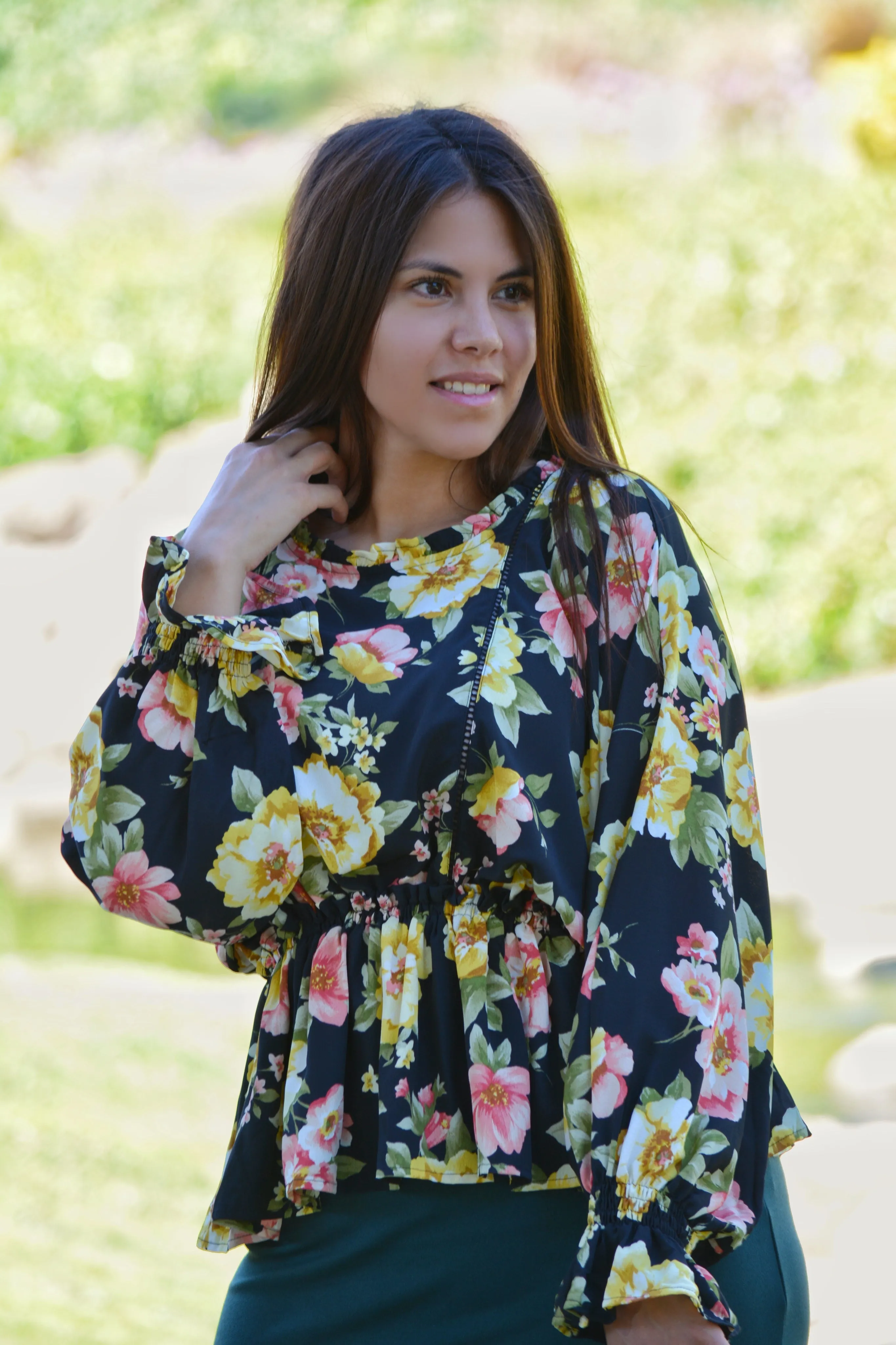 Amara Floral Peplum Top