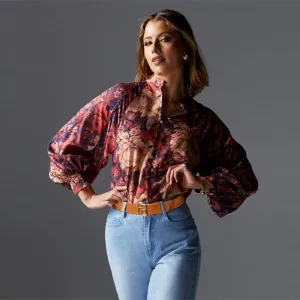 Berry Kiss Blouse - Floral