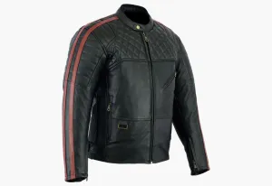 BGA Baron Motorcycle Naked Leather Jacket Red