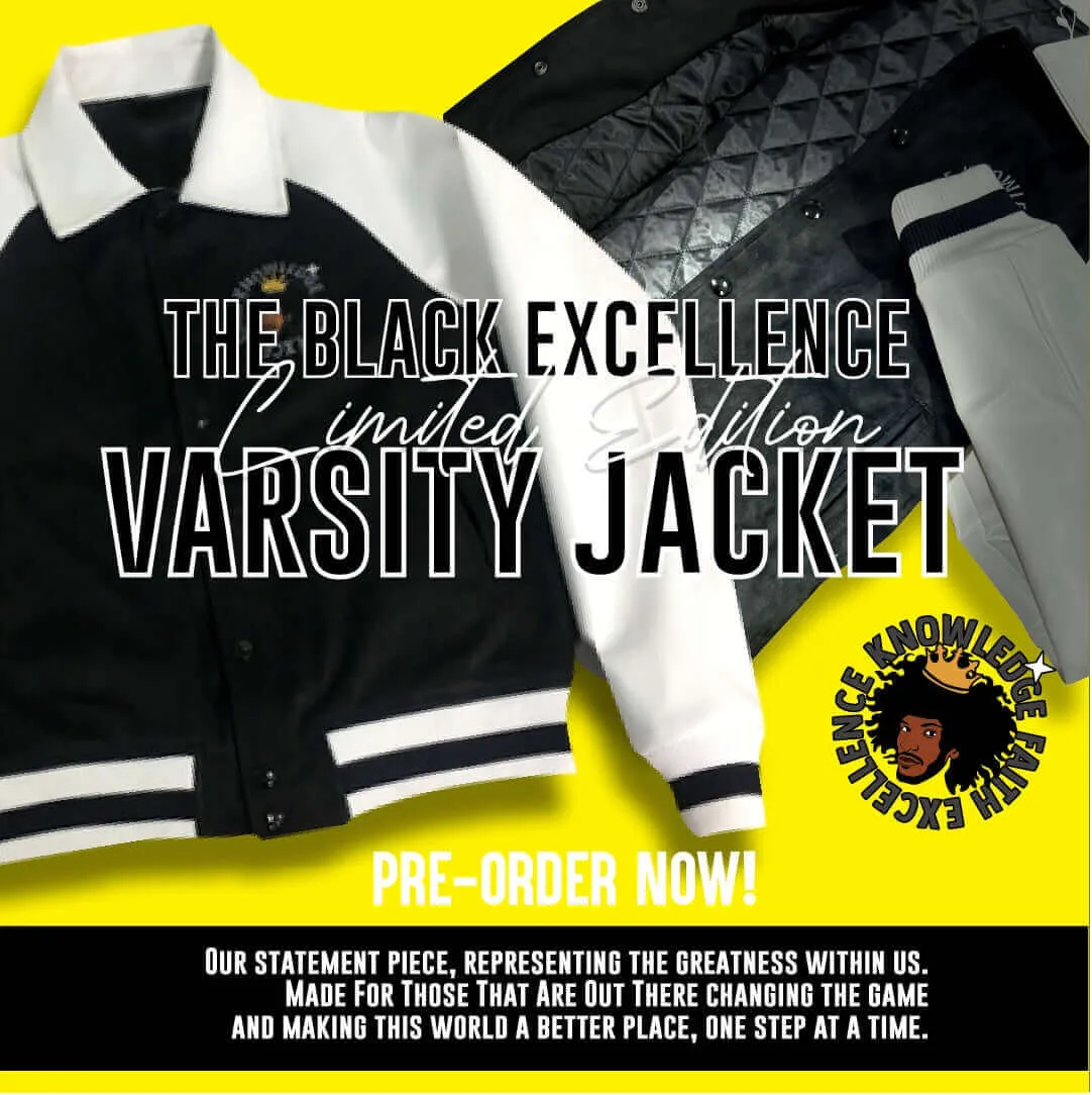 Black Excellence Varsity Jacket