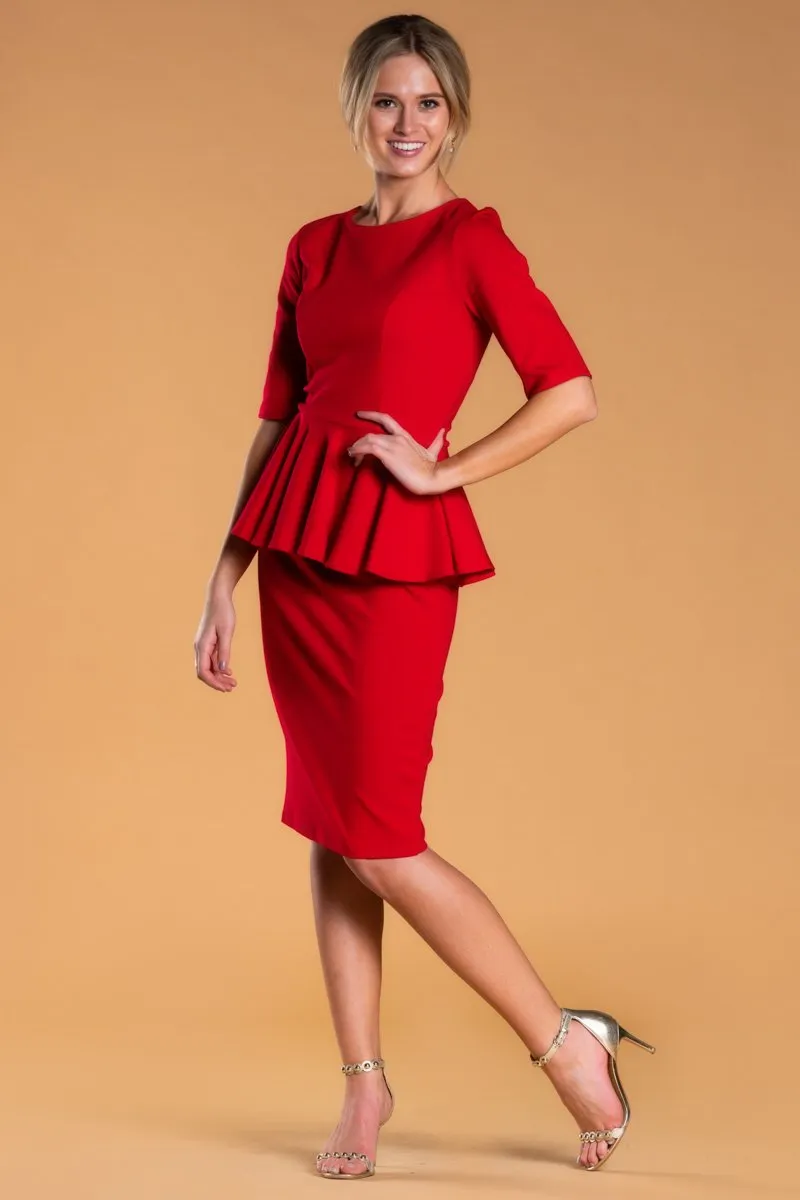 Brigitte Brianna Peplum Dress