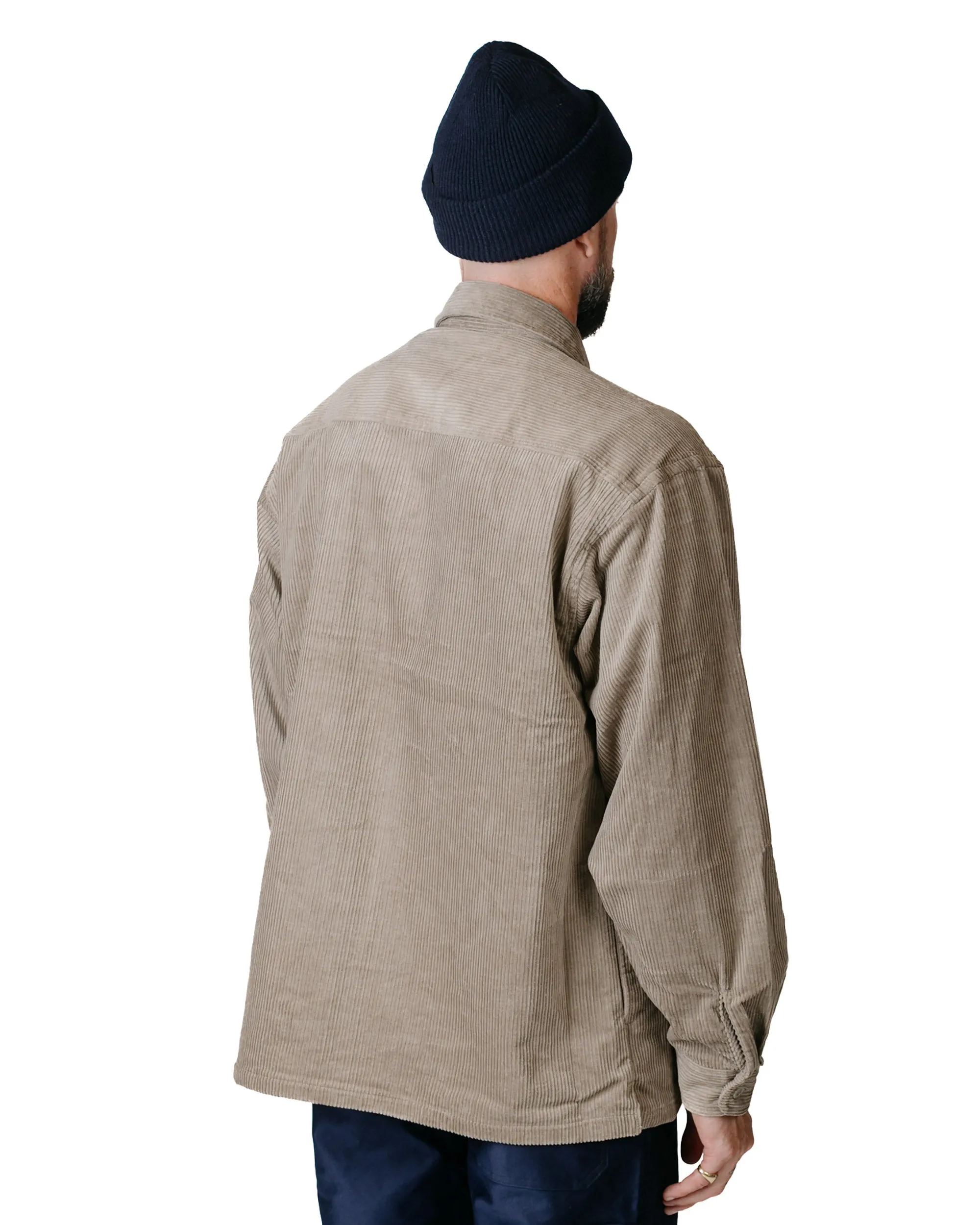 Danton Corduroy Zip Shirt Blouson Taupe Grey