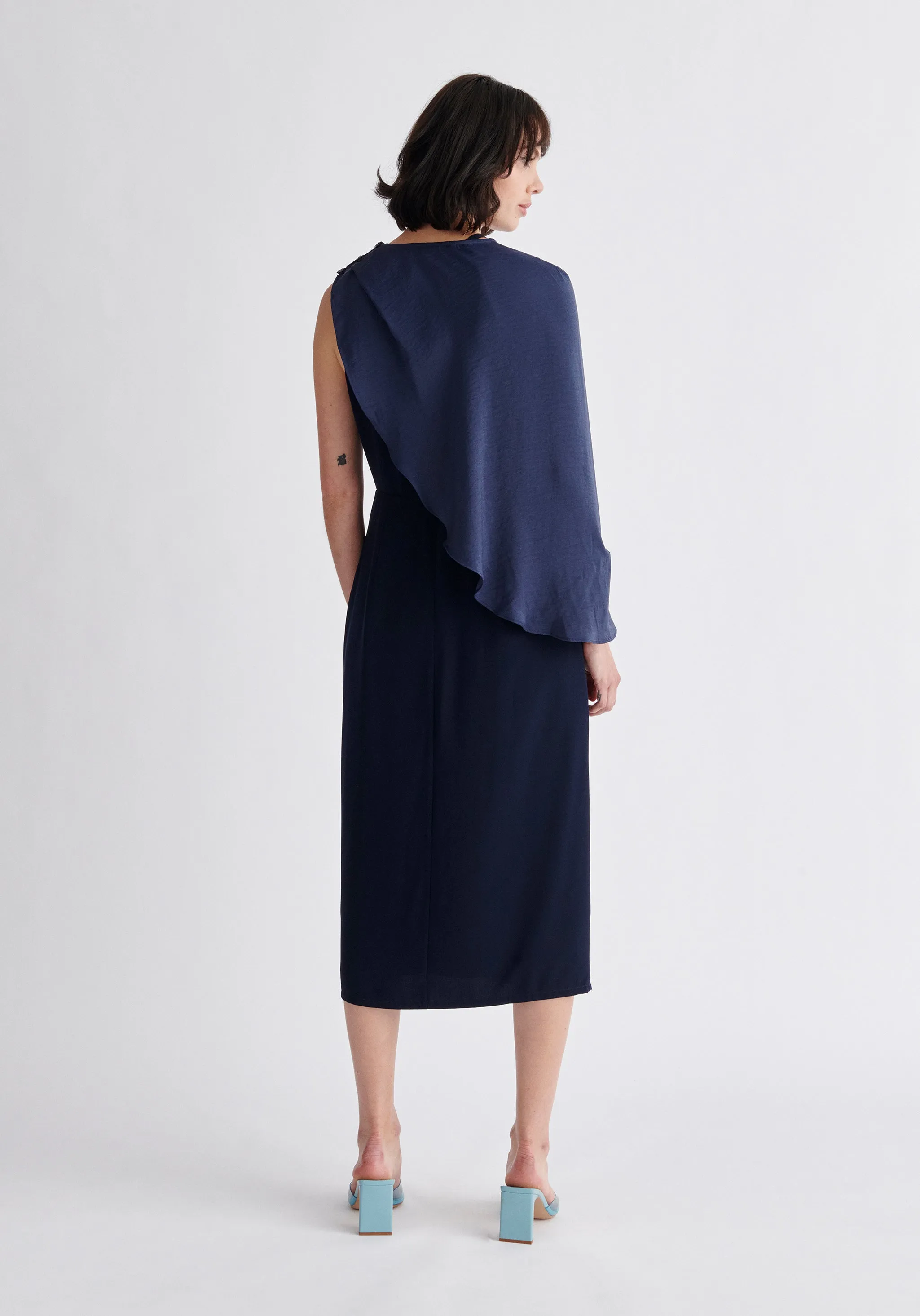 Detachable Cape Dress