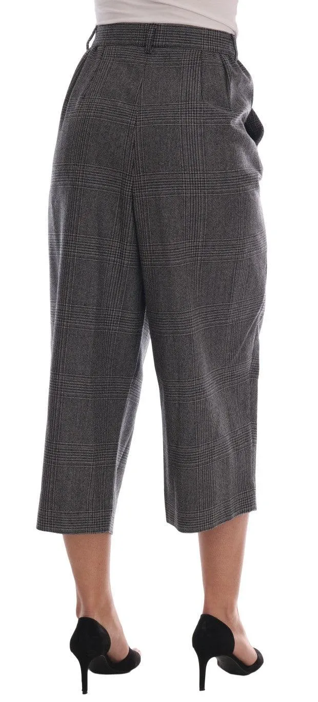 Dolce & Gabbana Gray Wool Capri Pants