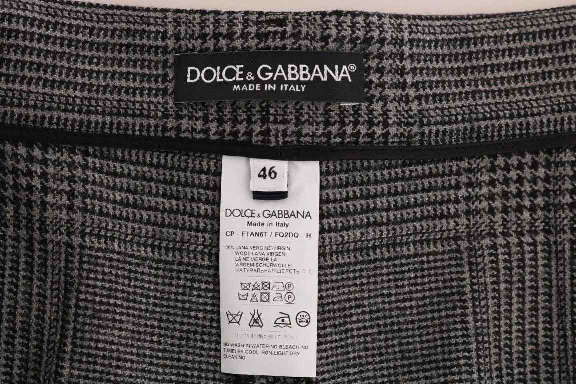 Dolce & Gabbana Gray Wool Capri Pants