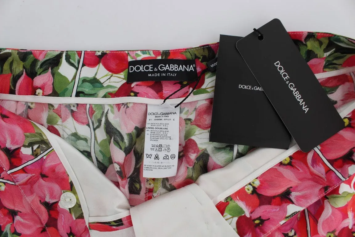 Dolce & Gabbana Multicolor Floral Knee Capris Shorts Pants