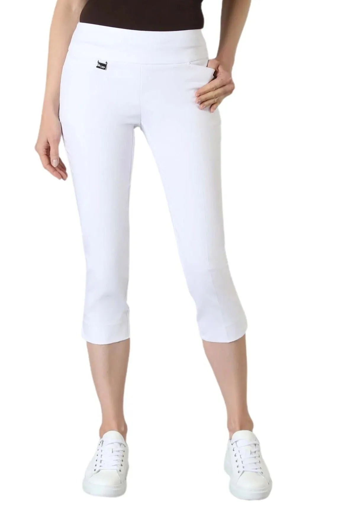 Essentials Slim Capri Pants, Mercury Stretch