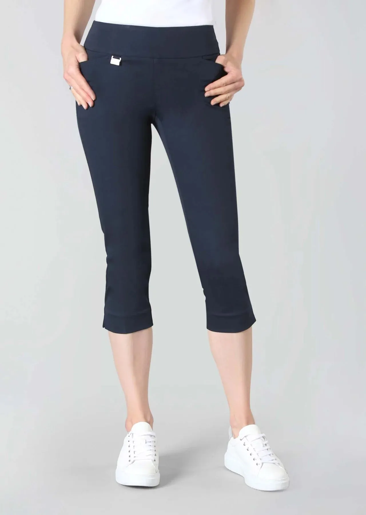 Essentials Slim Capri Pants, Mercury Stretch