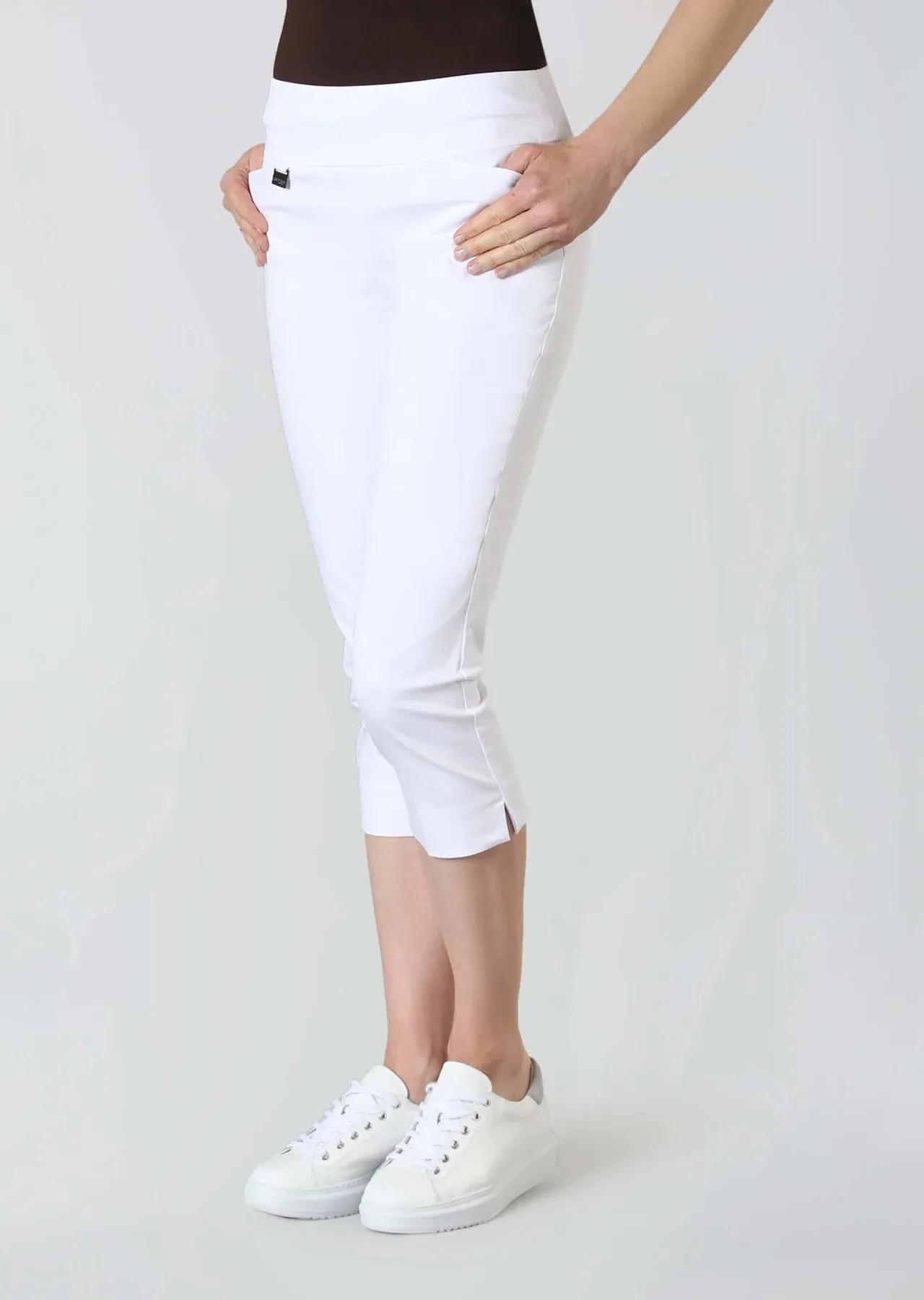 Essentials Slim Capri Pants, Mercury Stretch