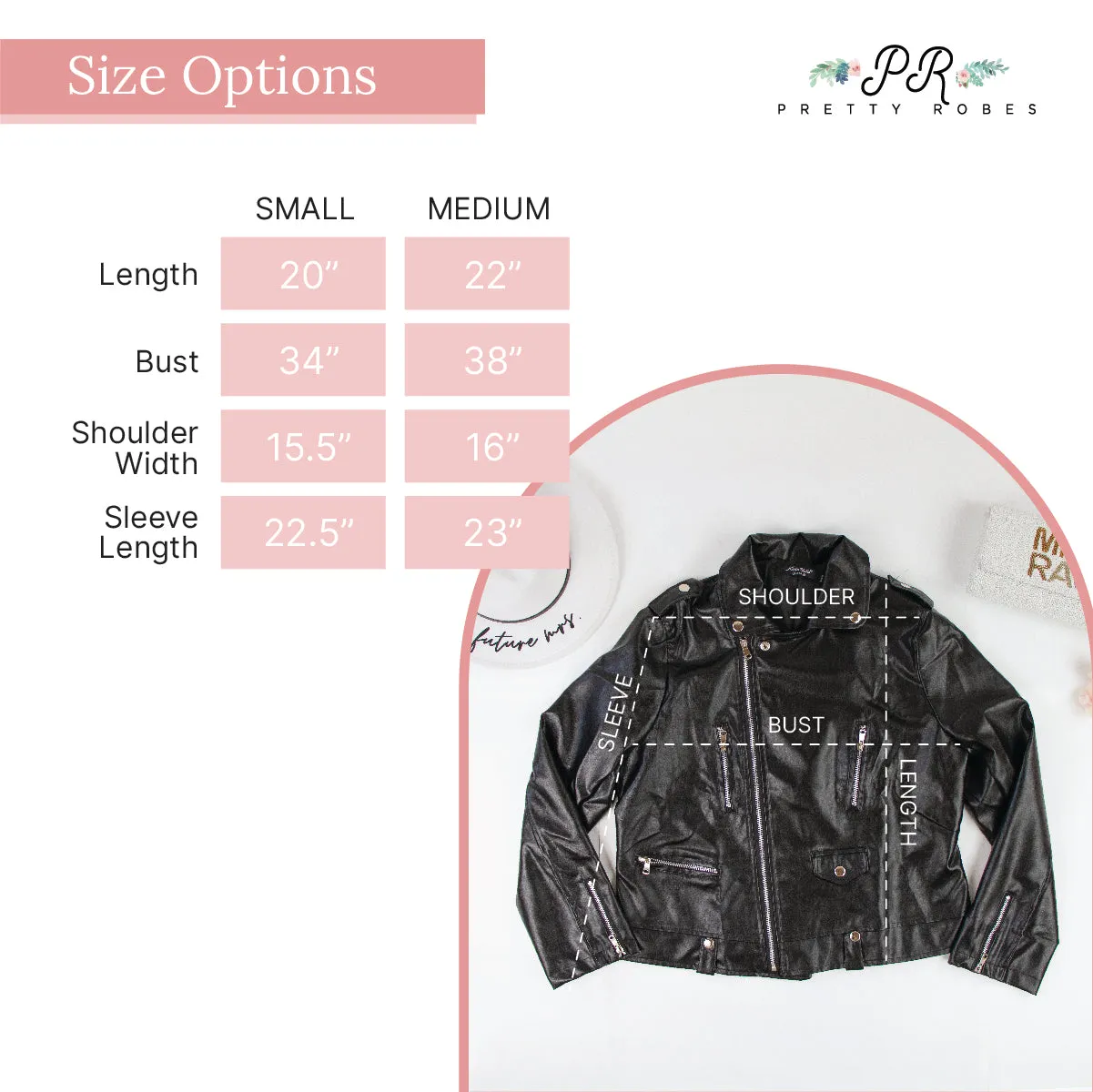 (Faux Leather) Mrs Bridal Leather Jacket