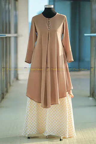 Flared Maternity Kurti Ivory for Summer