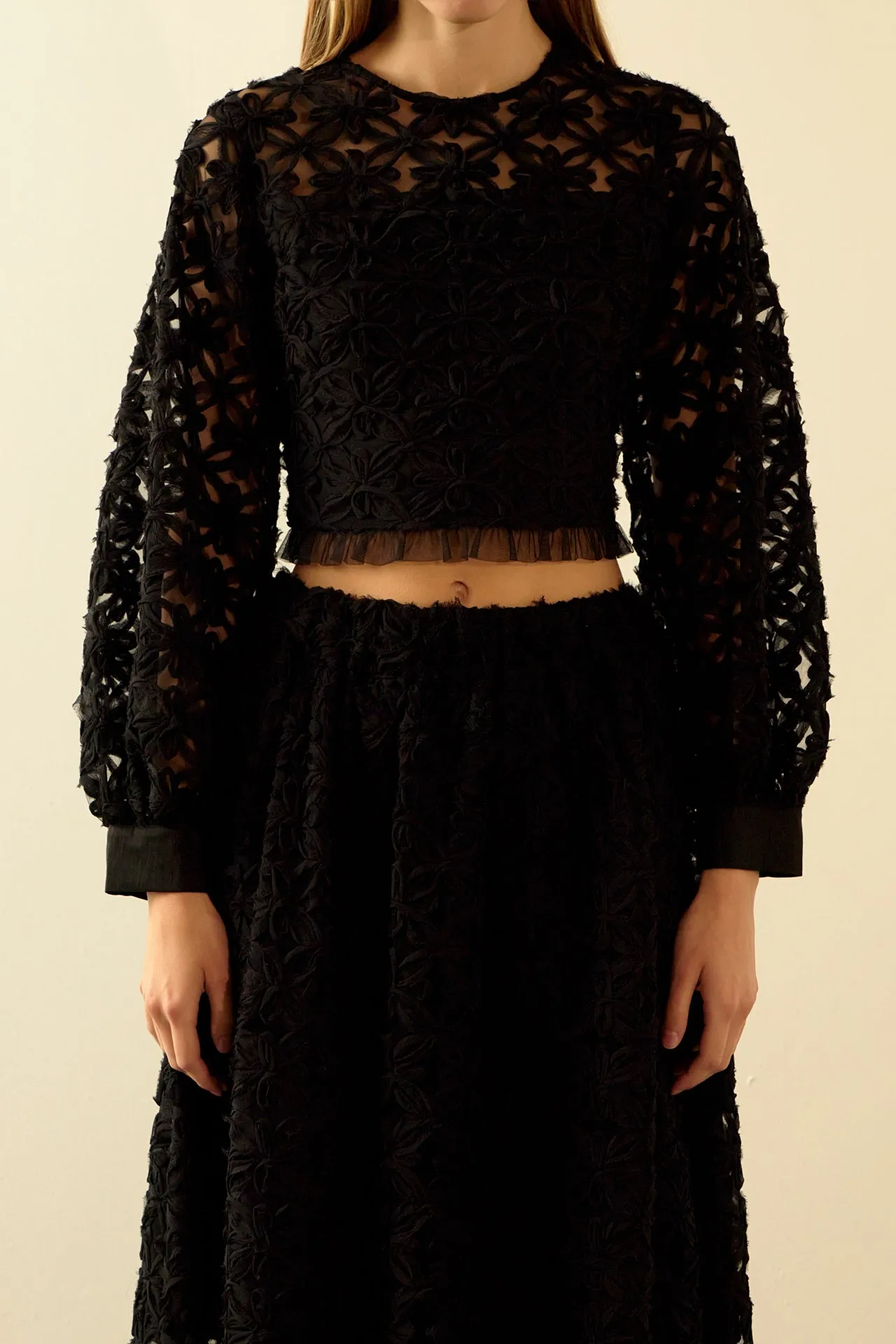 Floral Lace Long Sleeve Top