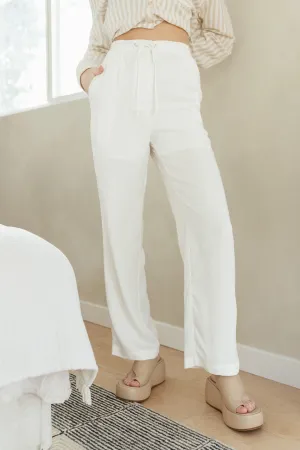 Freya Tencel Pants in White - FINAL SALE