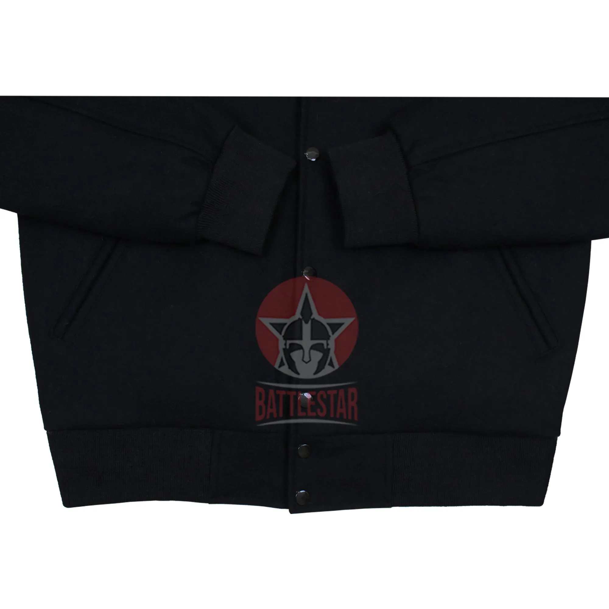 Full Wool Black Varsity Baseball Jacket