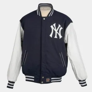 Genuine Best Men's New York Yankees Reversible Wool Varsity Jacket