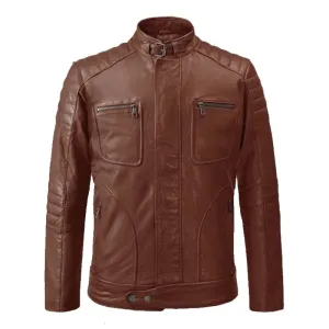 Genuine Style Best Looking Firefly Moto Tan Biker Fashion Leather Jacket