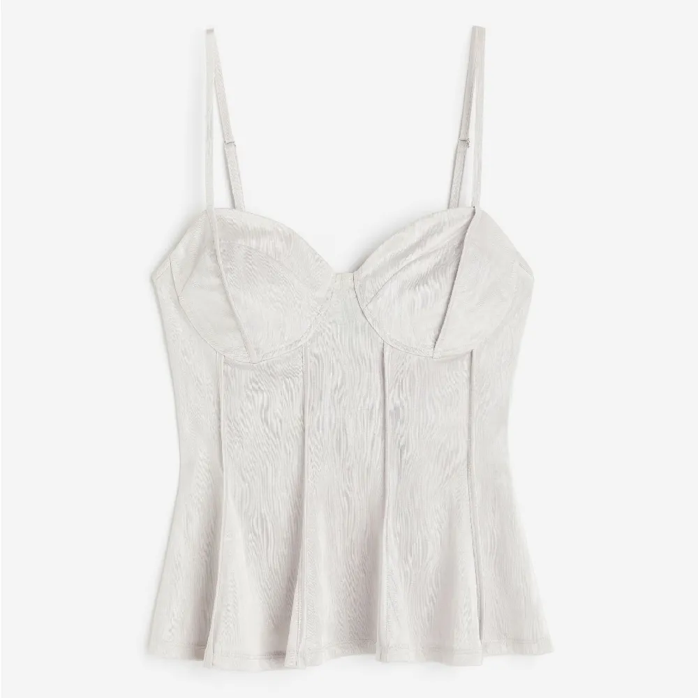 H&M Corset-style Bustier top, light gray