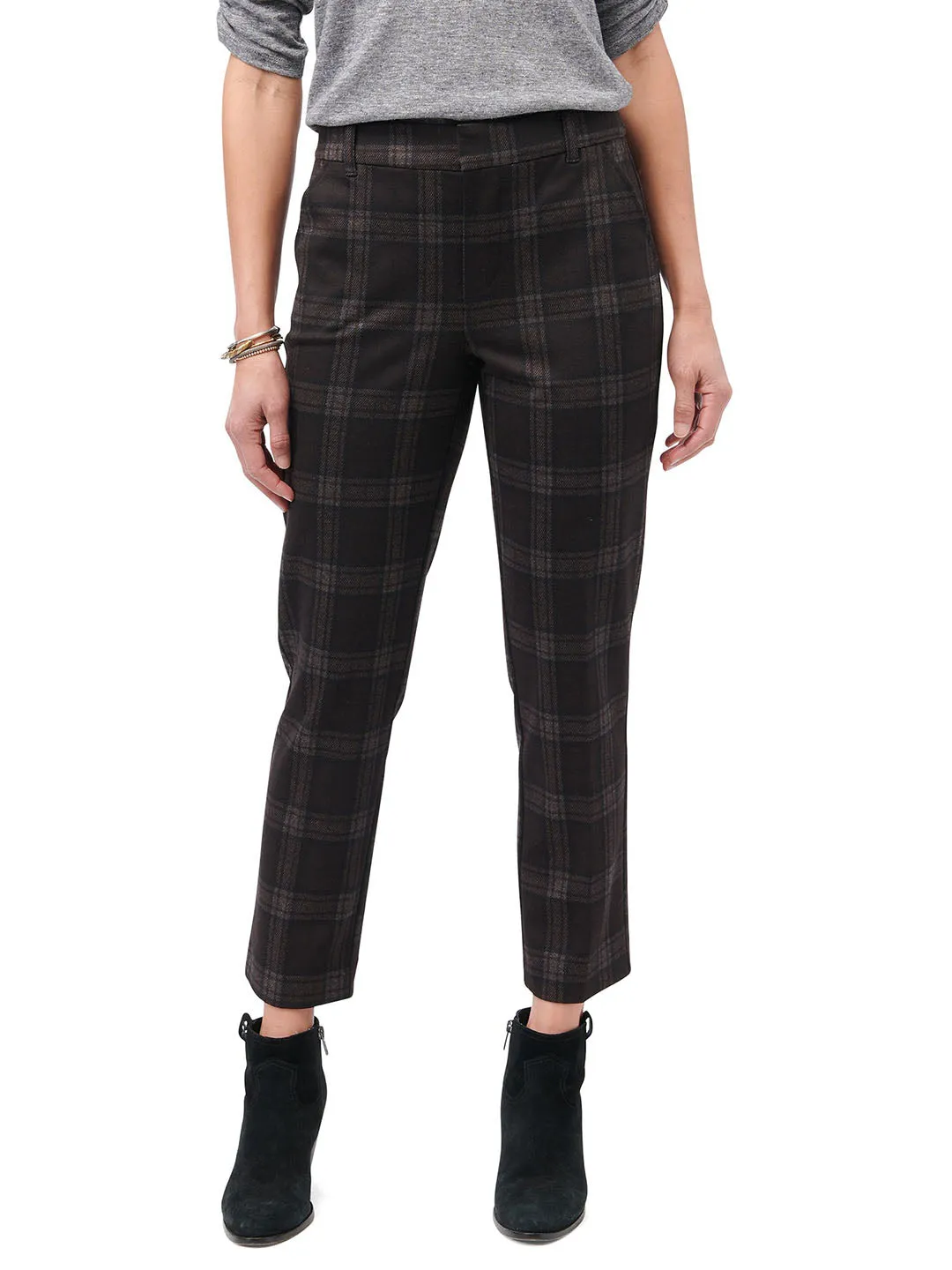 High Rise Plaid Pant