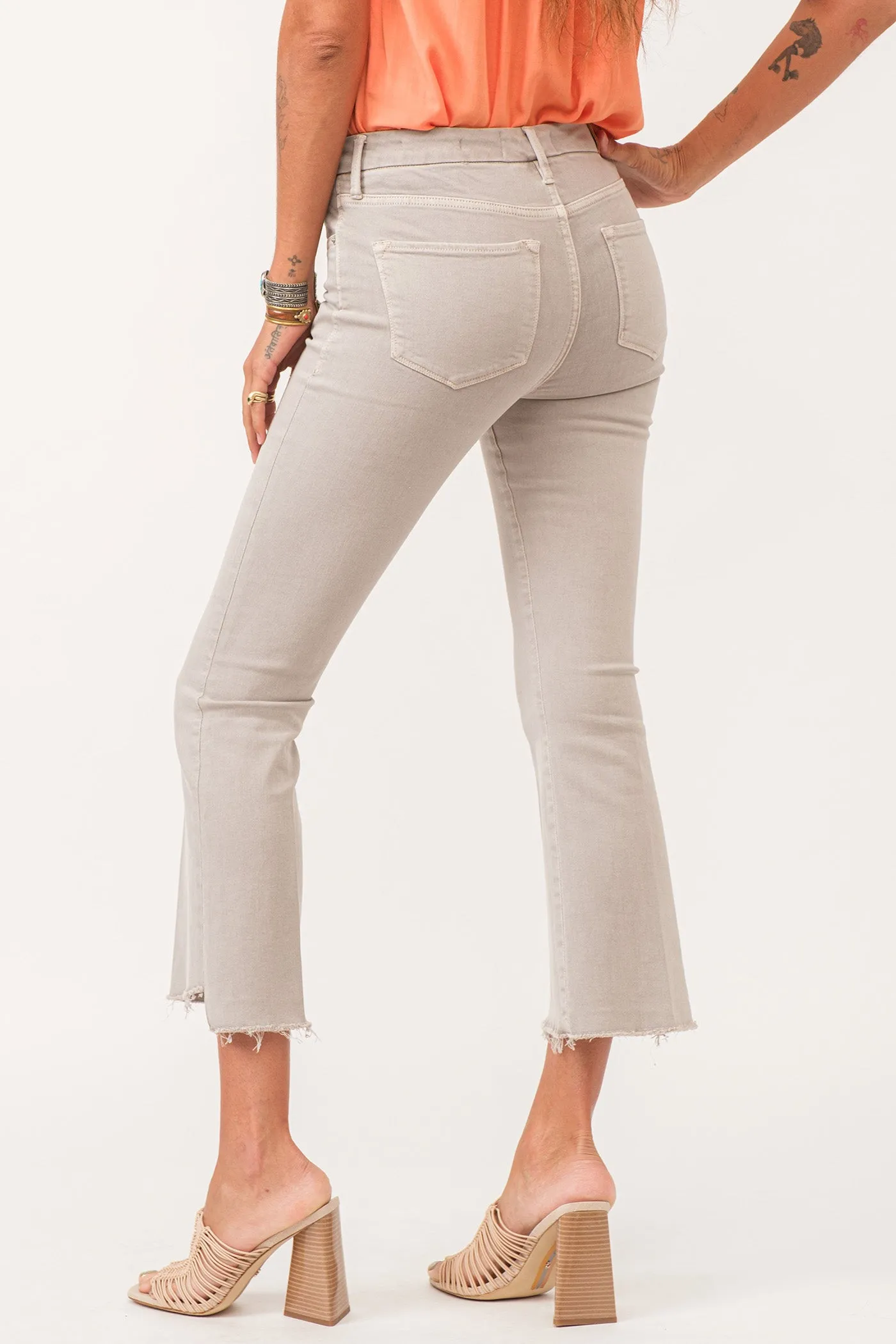 Jeanne Super High Rise Cropped Flare Jeans