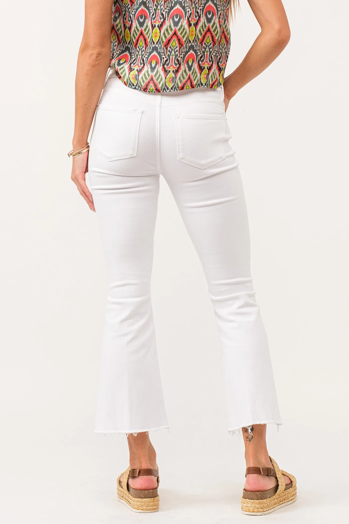 Jeanne Super High Rise Cropped Flare Jeans