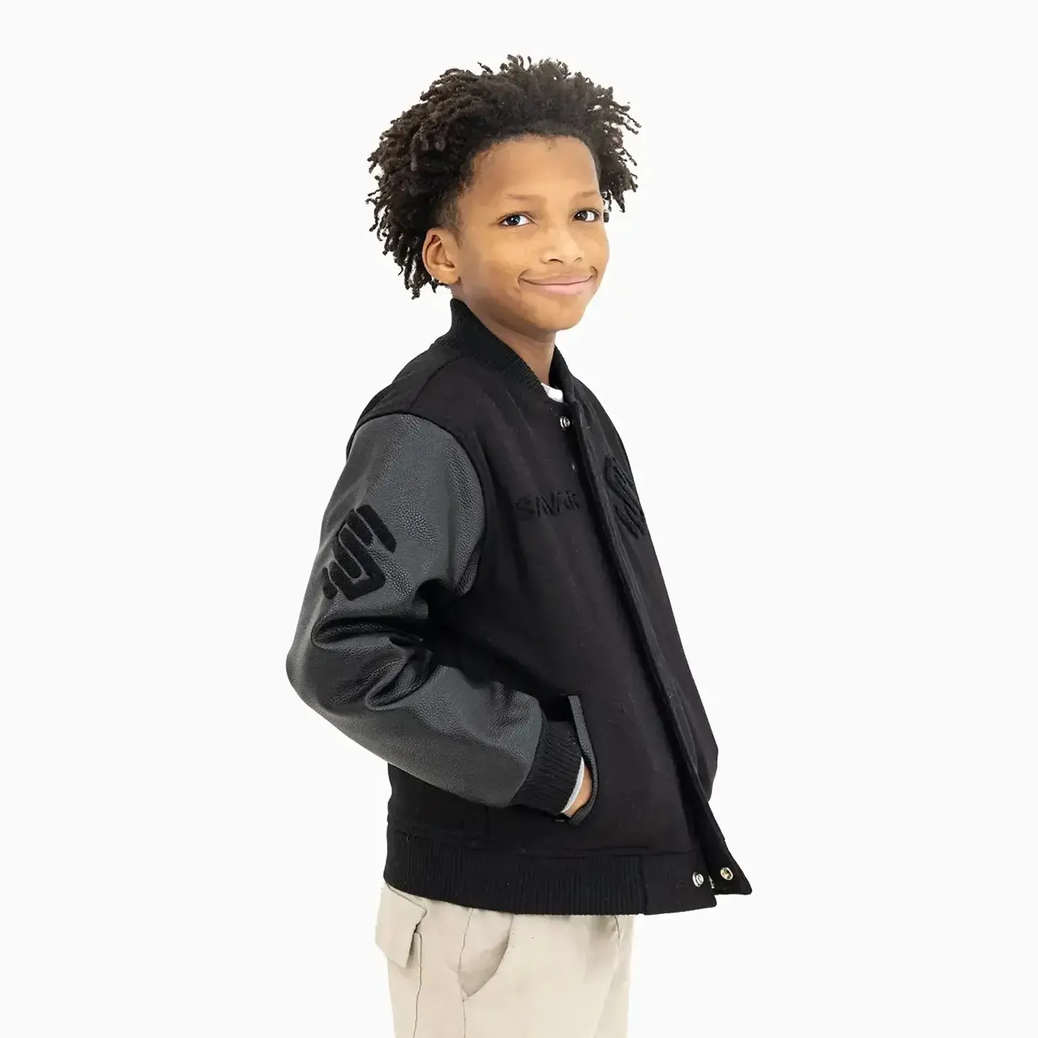 Kid's Circle Wool Varsity Jacket