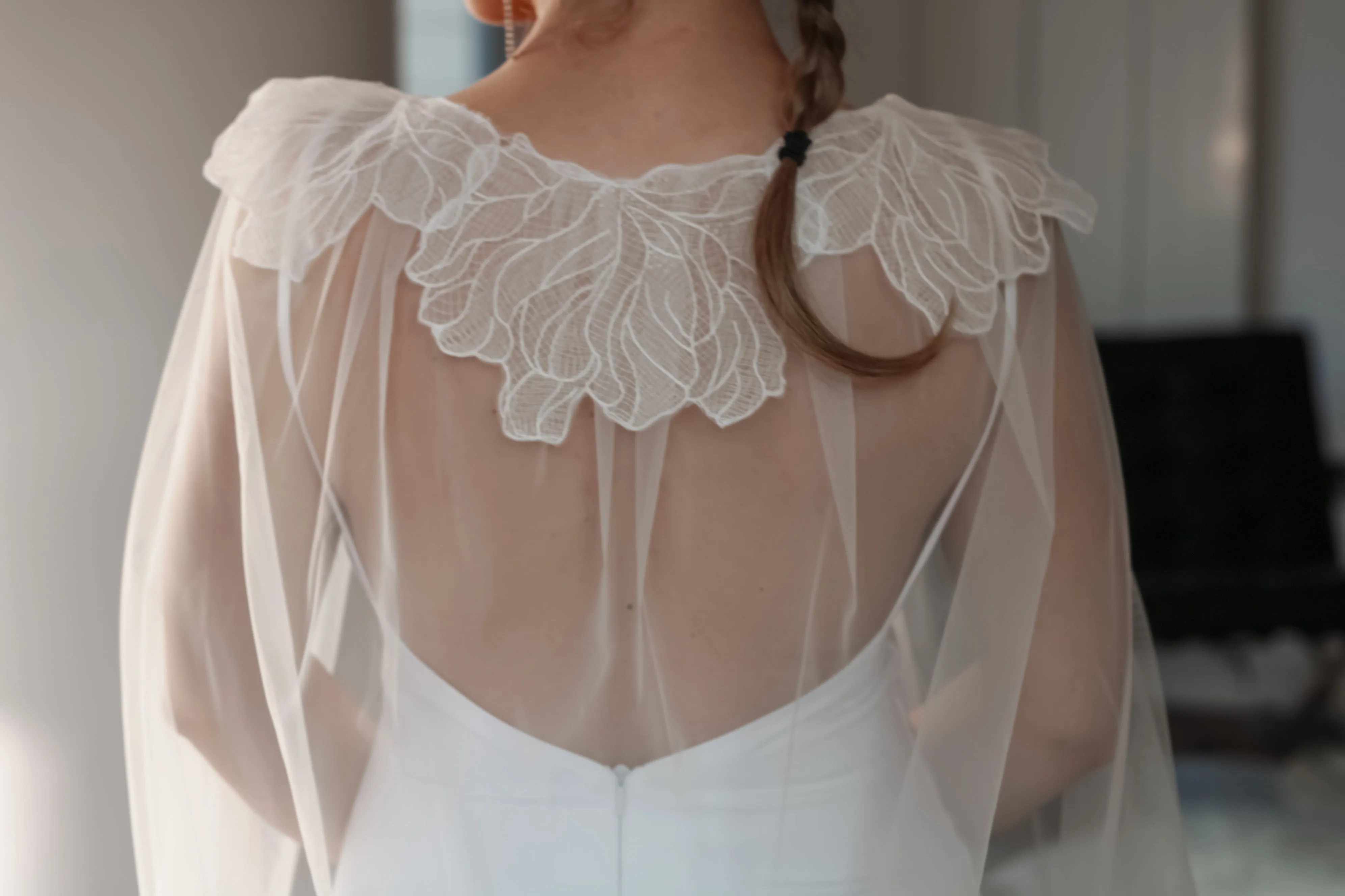 Lulu - Luxury Tulle Wedding Cape