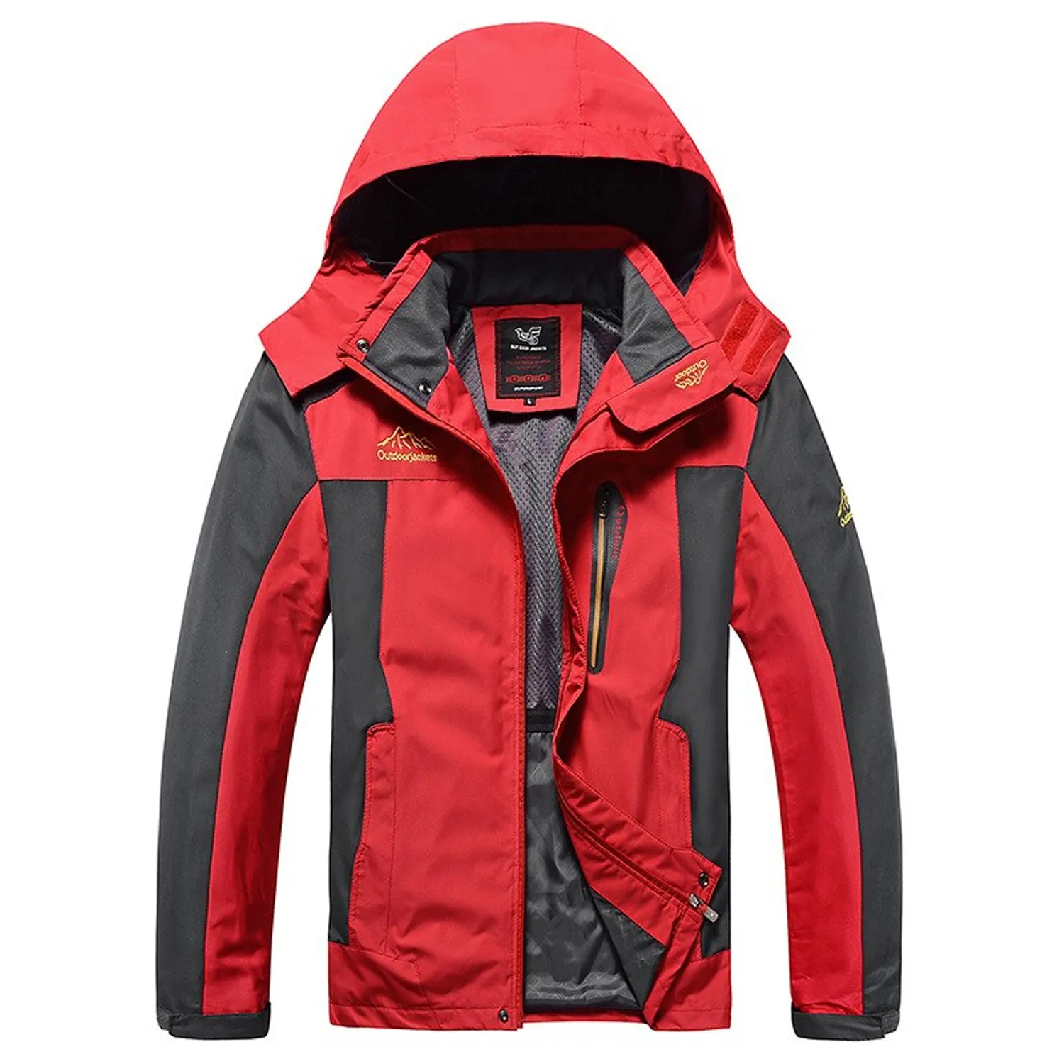 Men's Autumn Waterproof Hooded Windbreaker | Plus Size