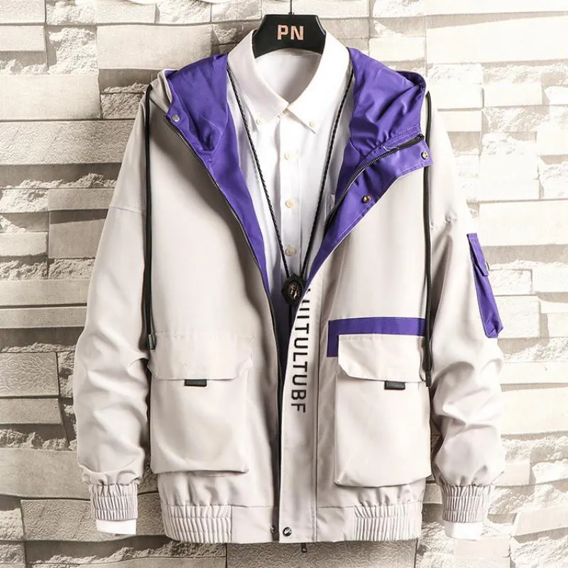 Men's Autumn Windbreaker With Big Pockets