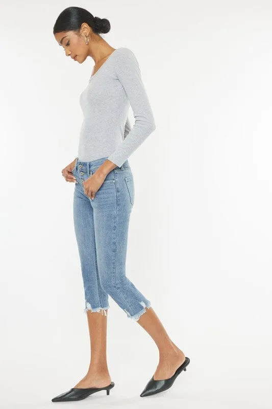 Mid Rise Capri Jeans - Kan Can USA