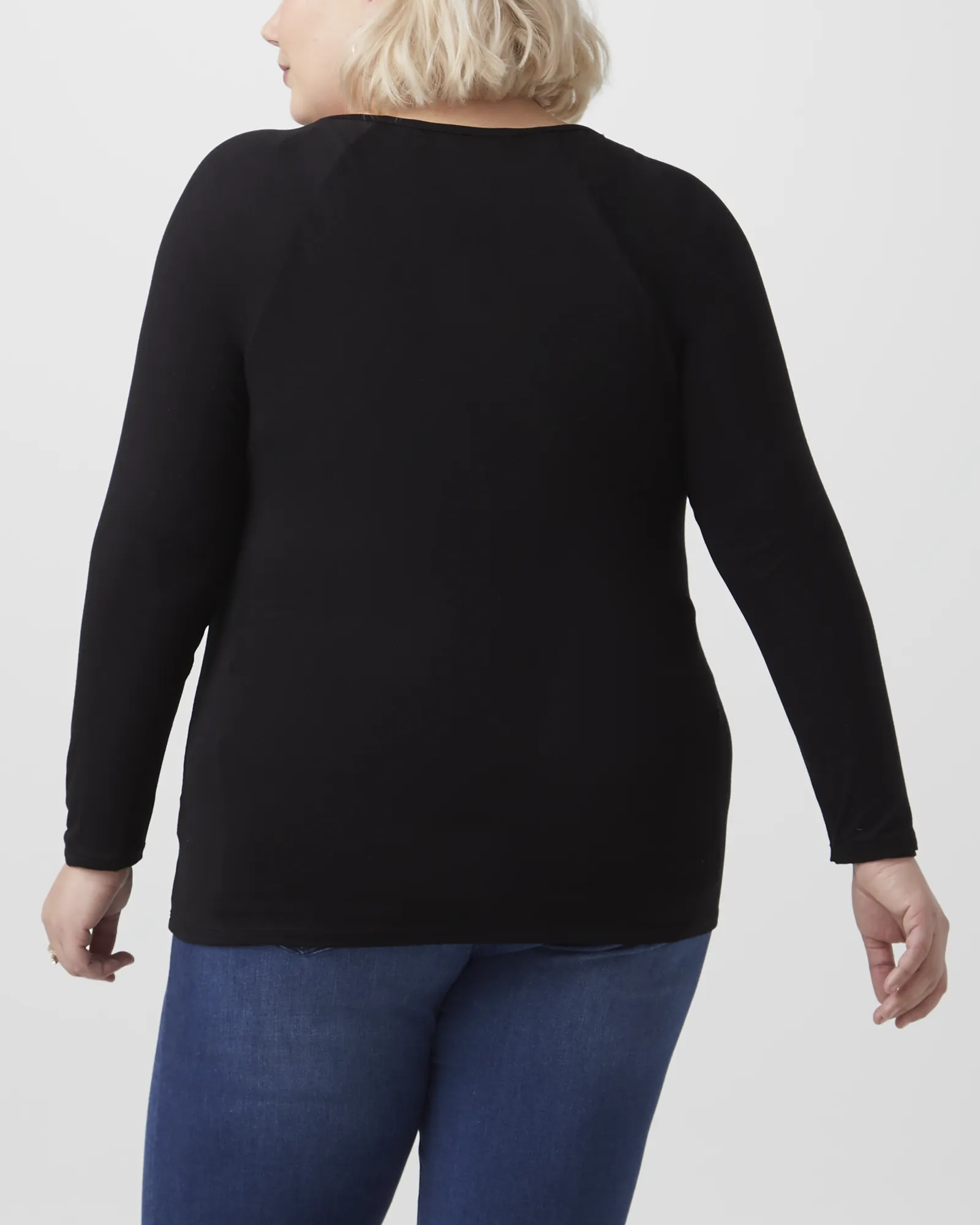 Olympia Ruched Knit Top | Black