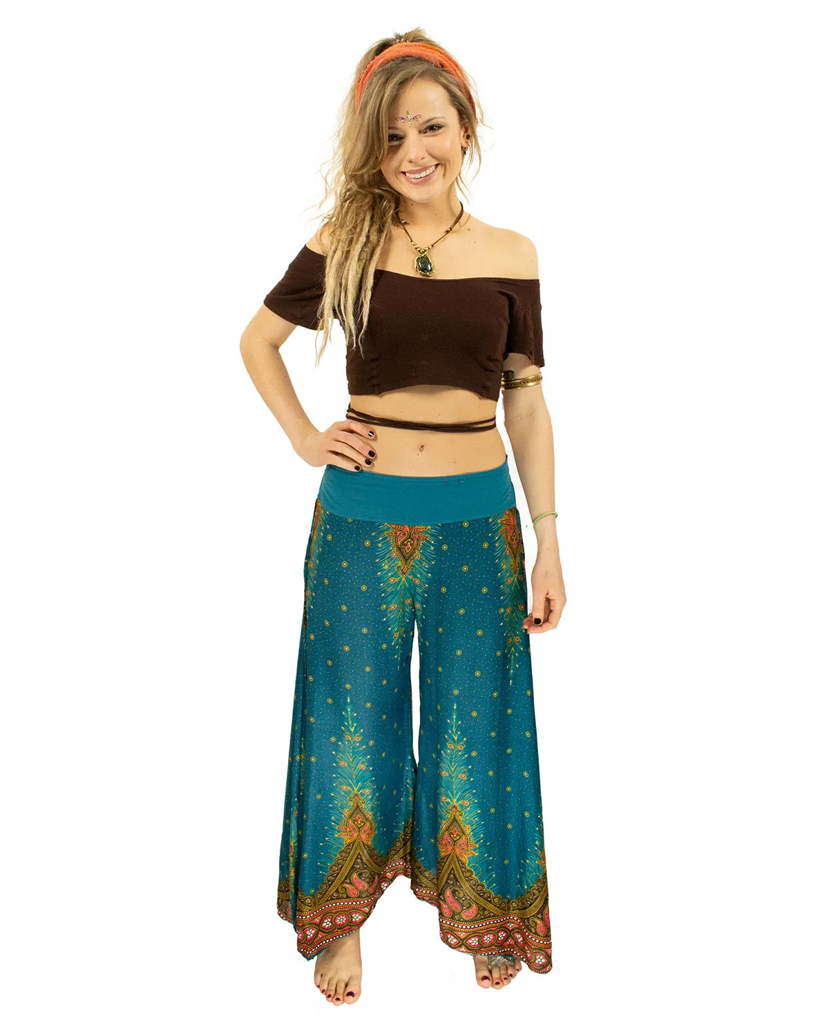 Palazzo Harem Pants Turquoise