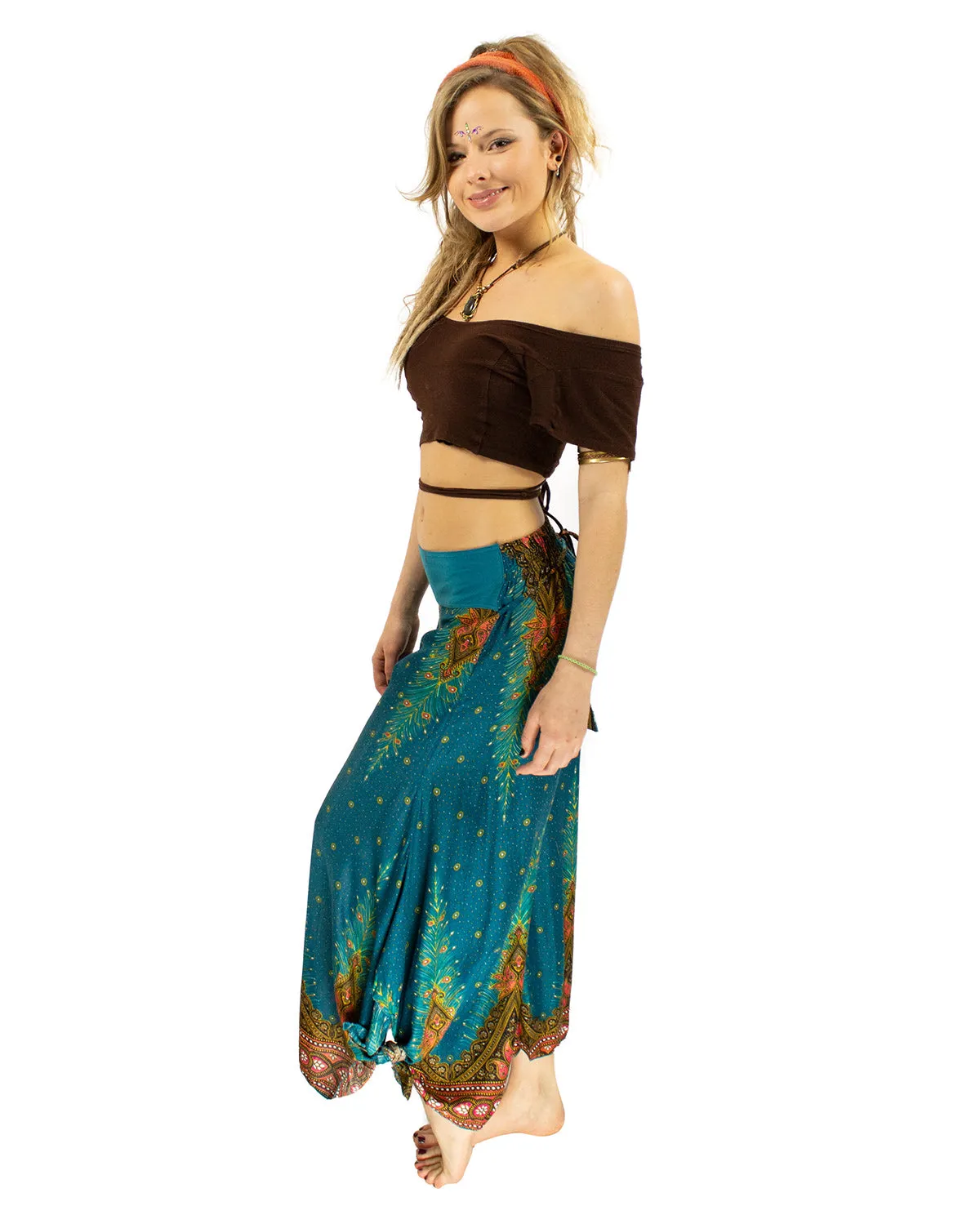 Palazzo Harem Pants Turquoise