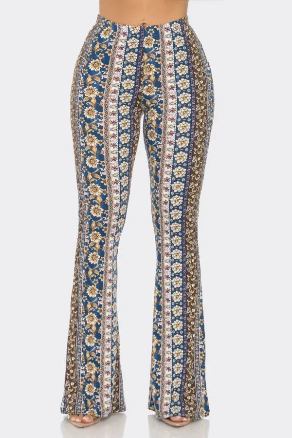 Palazzo Pants - Printed Flared