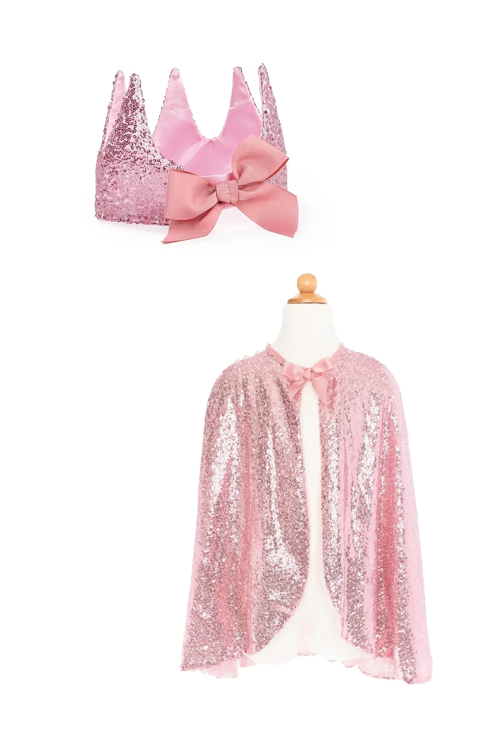 Precious Sequins "Pink" Cape & Crown Bundle