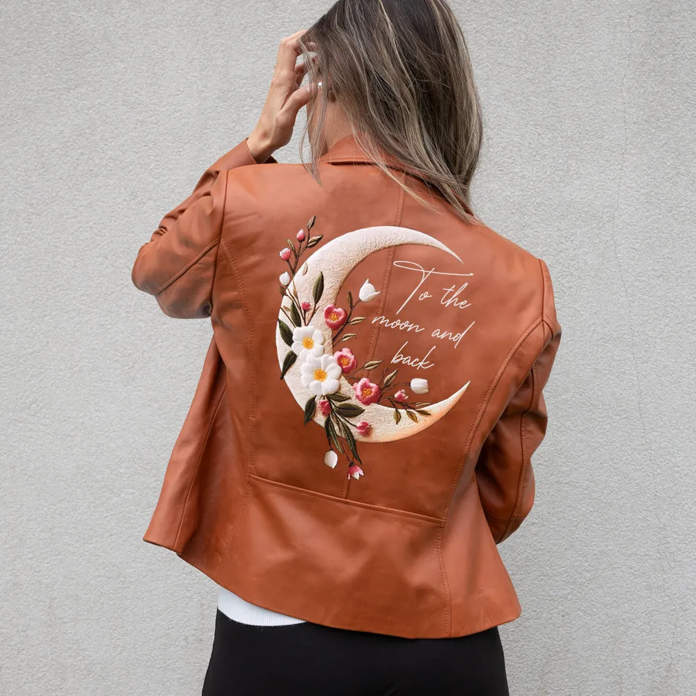 (Real Leather) To The Moon and Back Leather Jacket