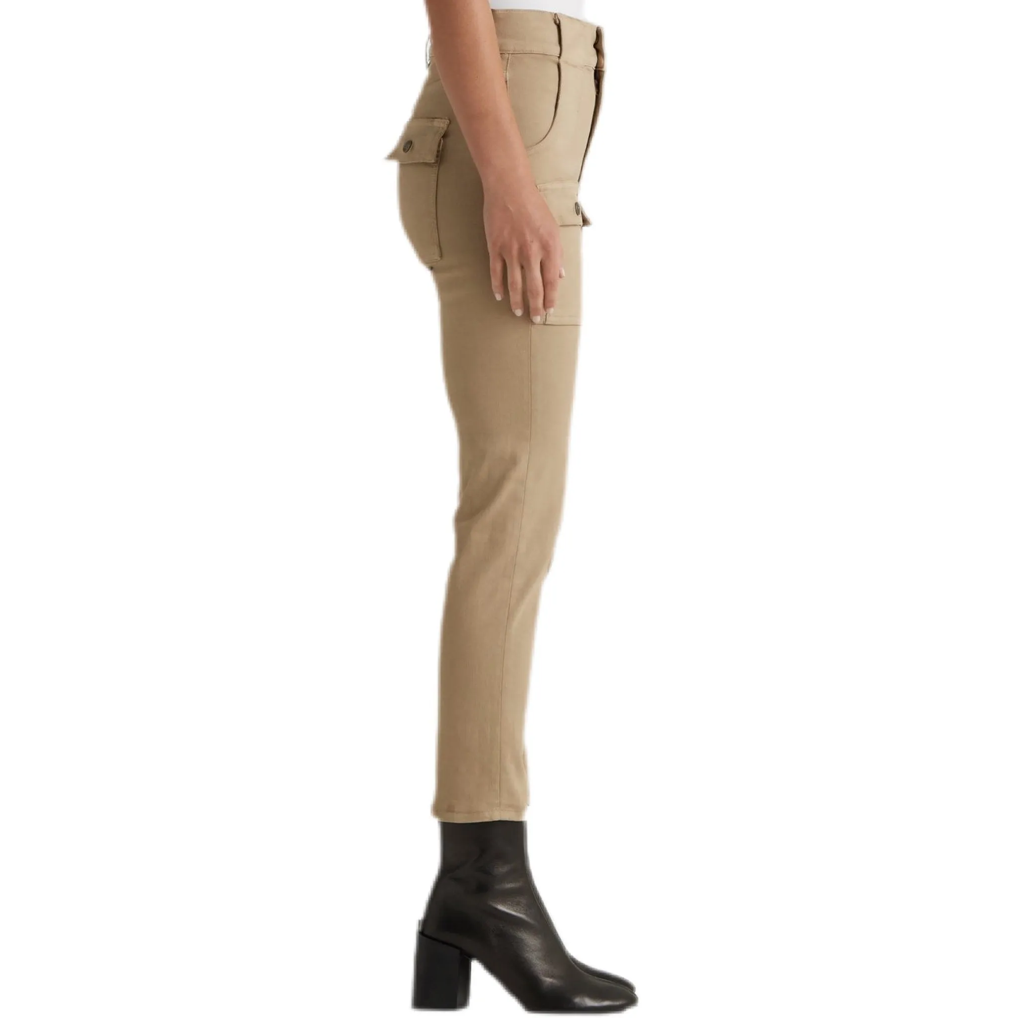 Rylee High Rise Cargo Pant - Beige.