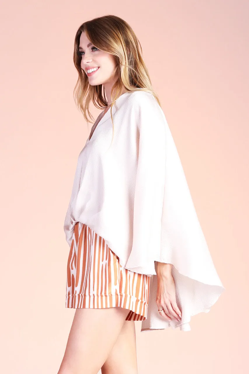 Satin Cape Top