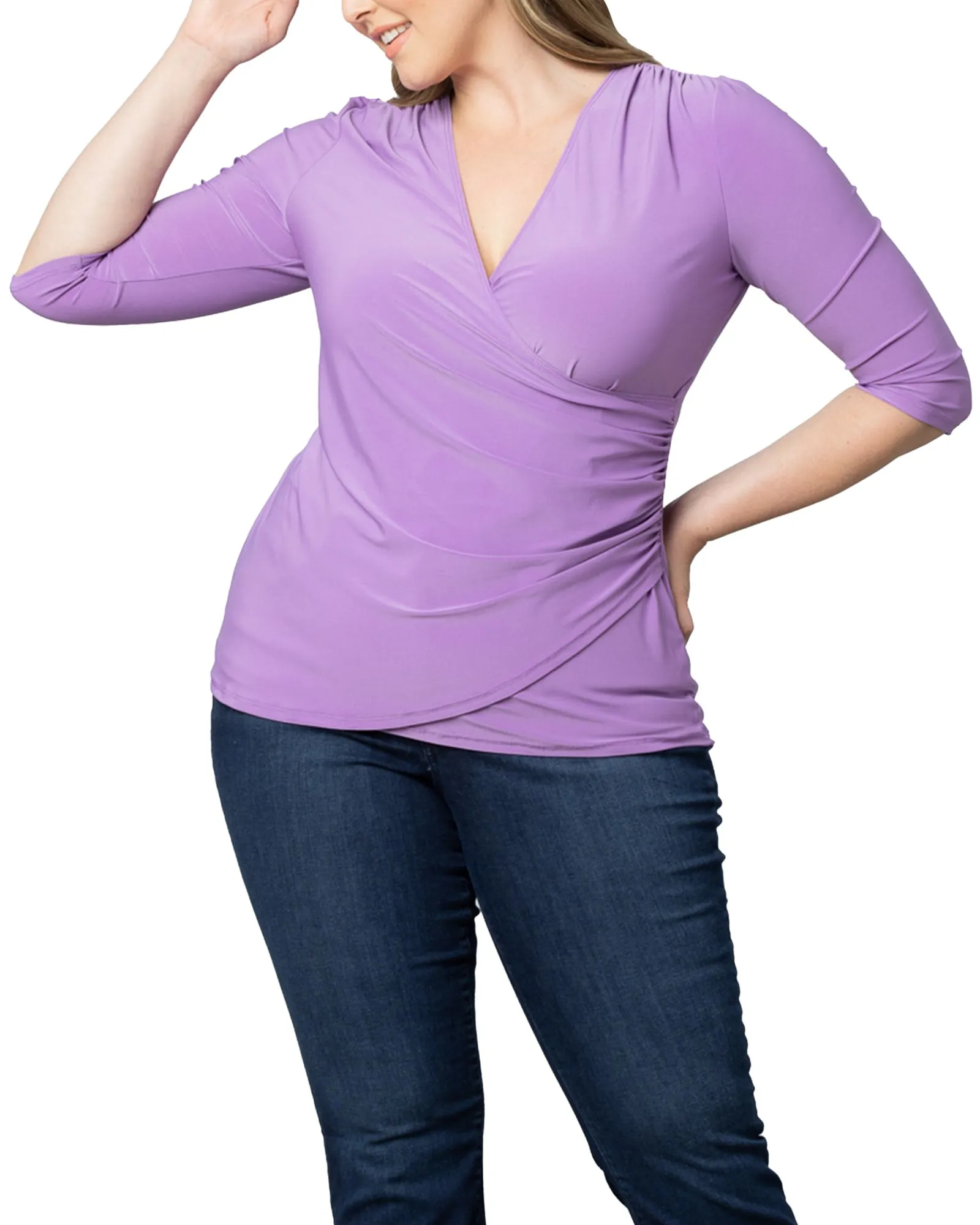 Shanna Faux-Wrap Top | LAVENDER FIELDS