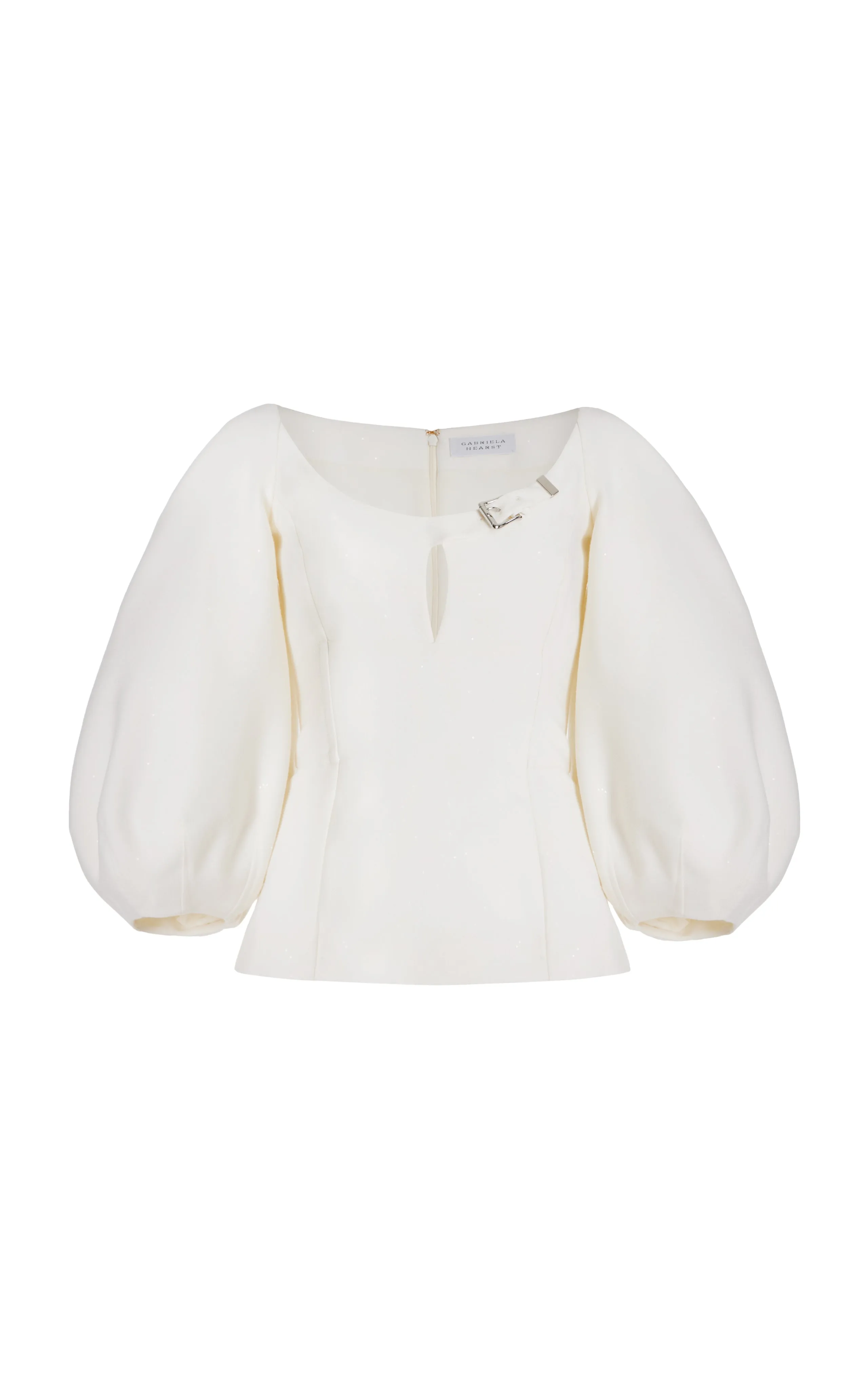 Siro Sequin Top in Ivory Virgin Wool