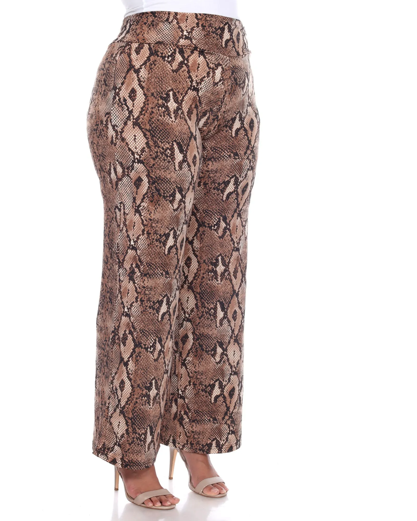 Snake Print Palazzo Pants | Brown Snake