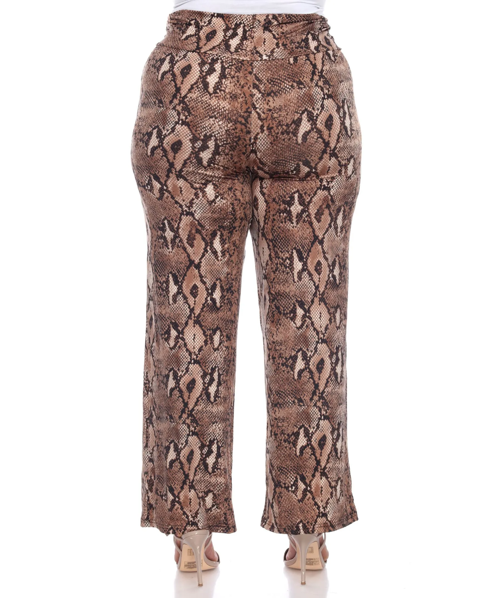 Snake Print Palazzo Pants | Brown Snake