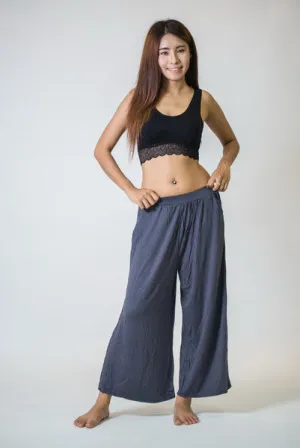 Thai Organic Cotton Wide Leg Palazzo Pants Grey