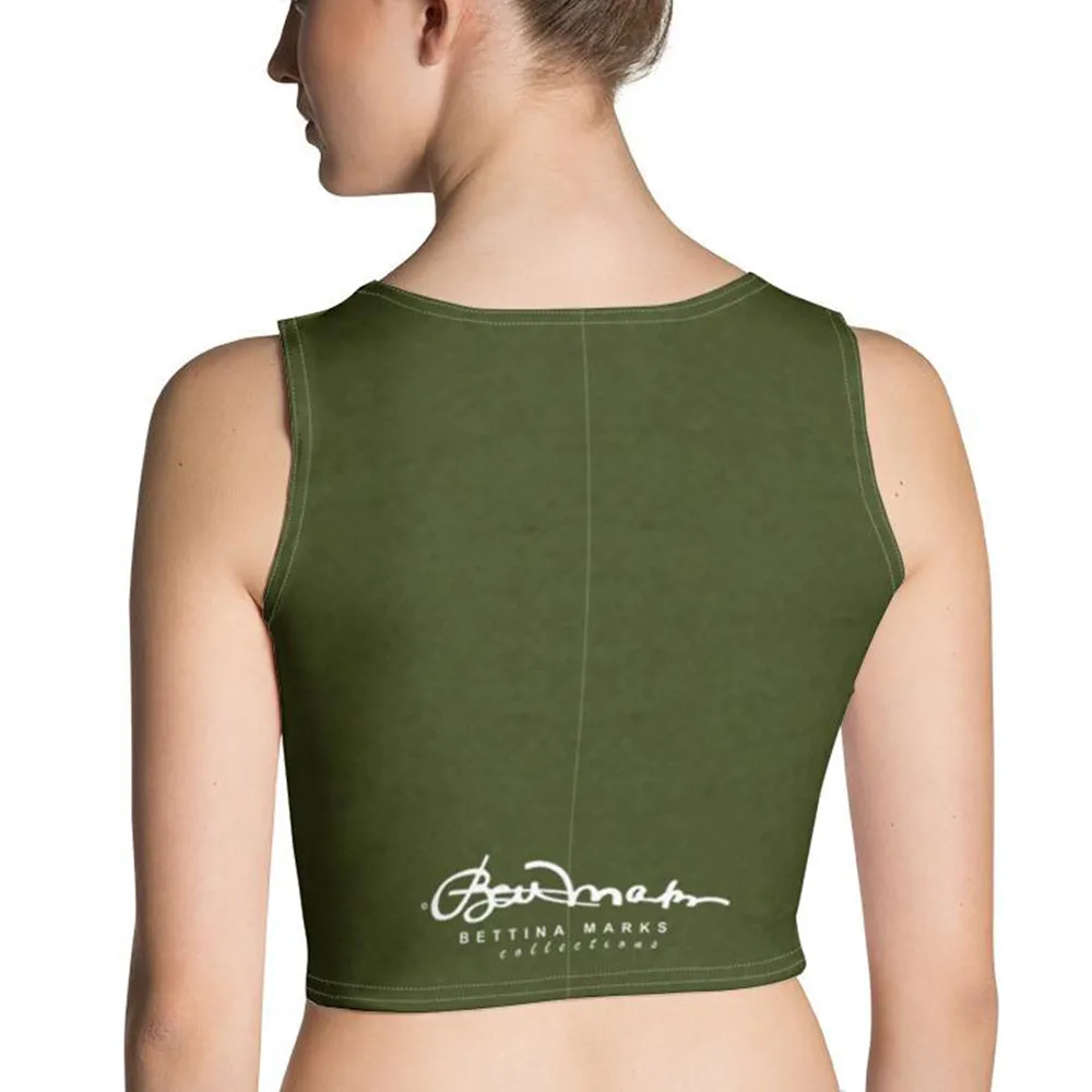 Tree Hugging Forest Green Crop Top