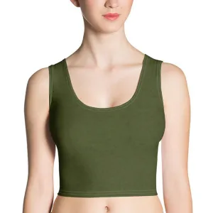 Tree Hugging Forest Green Crop Top