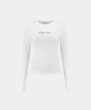 White Escript Longsleeve