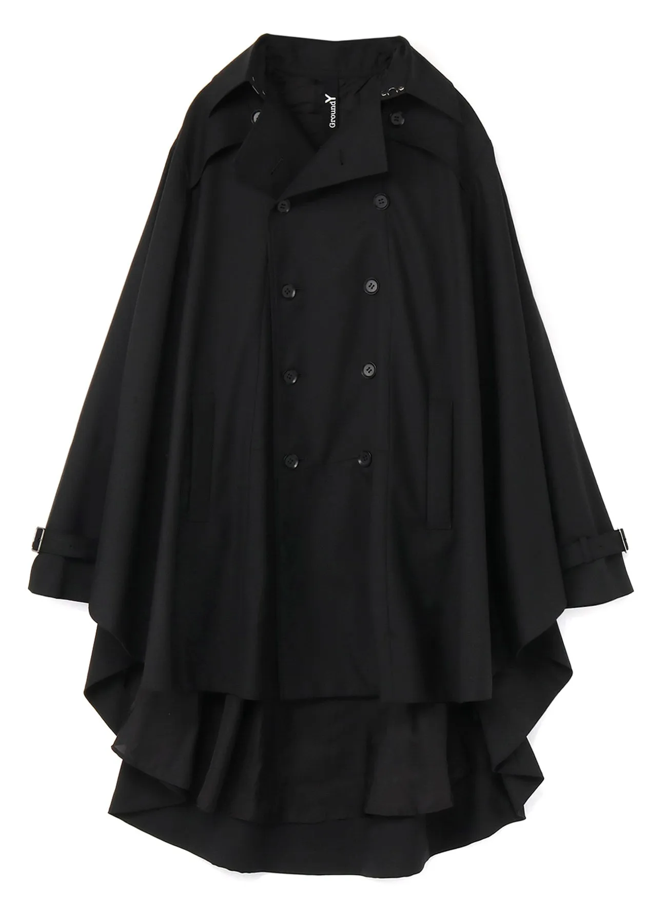 WOOL/POLYESTER GABARDINE JUMBO CAPE CLOAK