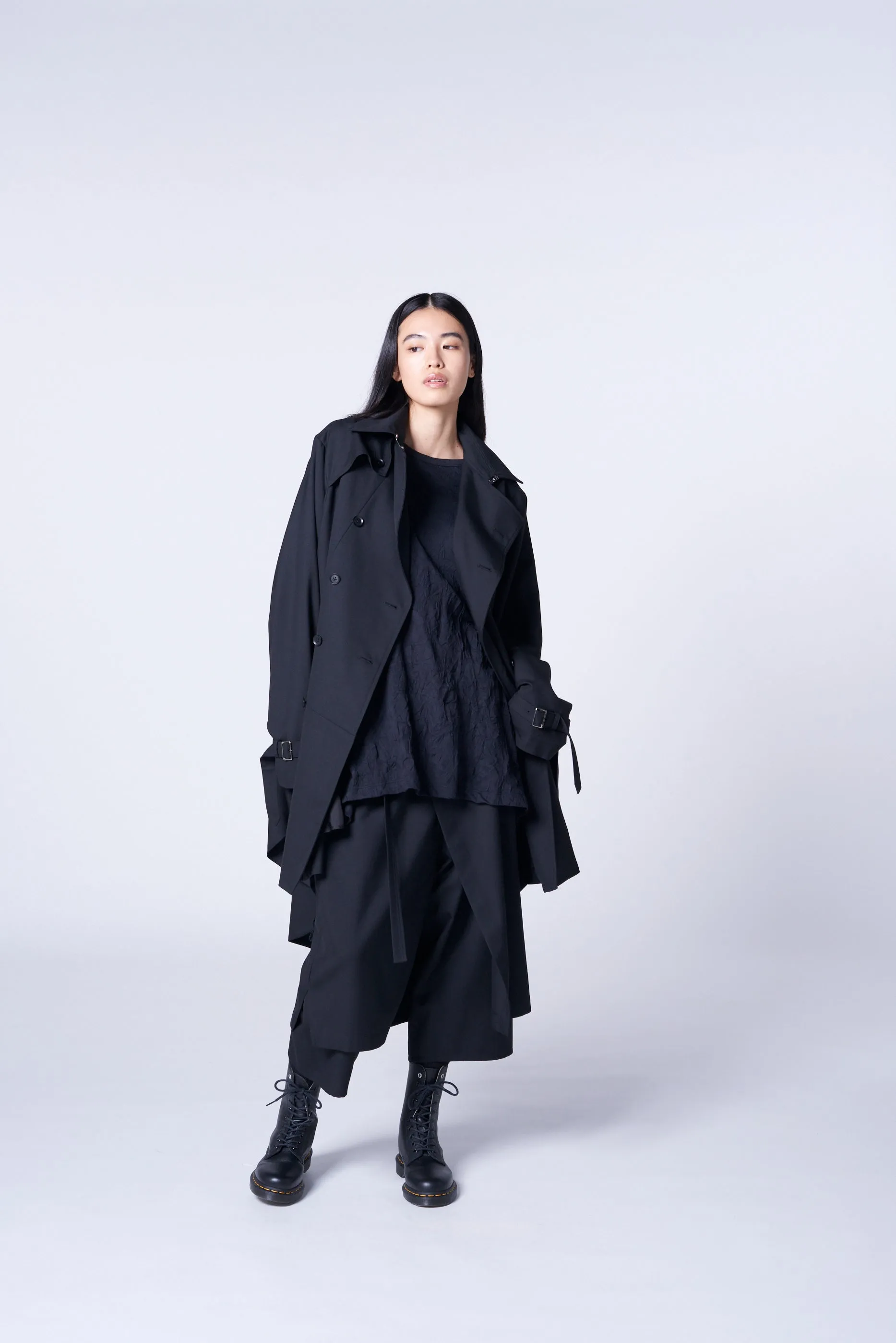 WOOL/POLYESTER GABARDINE JUMBO CAPE CLOAK